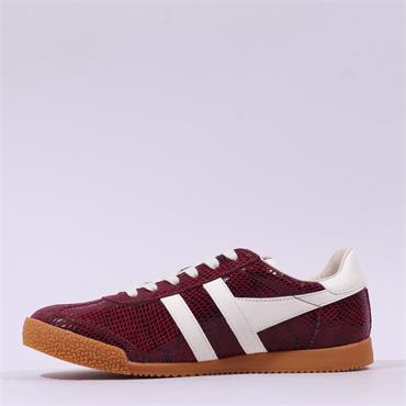 Gola Elan Serpent Retro Gumsole Trainer - Wine Off White